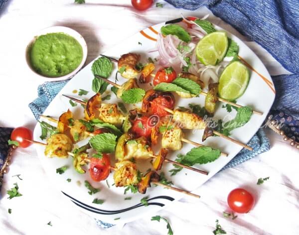 25 Easy and Delicious Air Fryer Chicken Recipes Chicken Tikkas in the Air Fryer