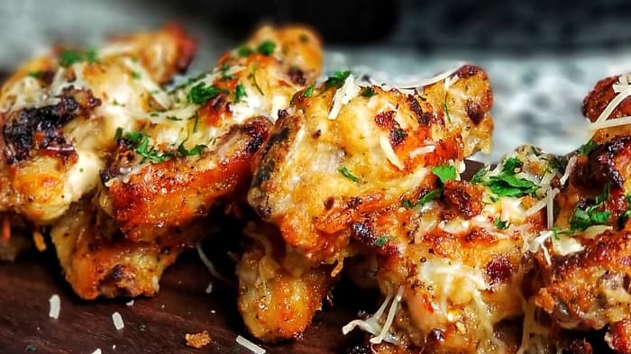 Garlic Parmesan Chicken Wings - Air Fryer Recipe