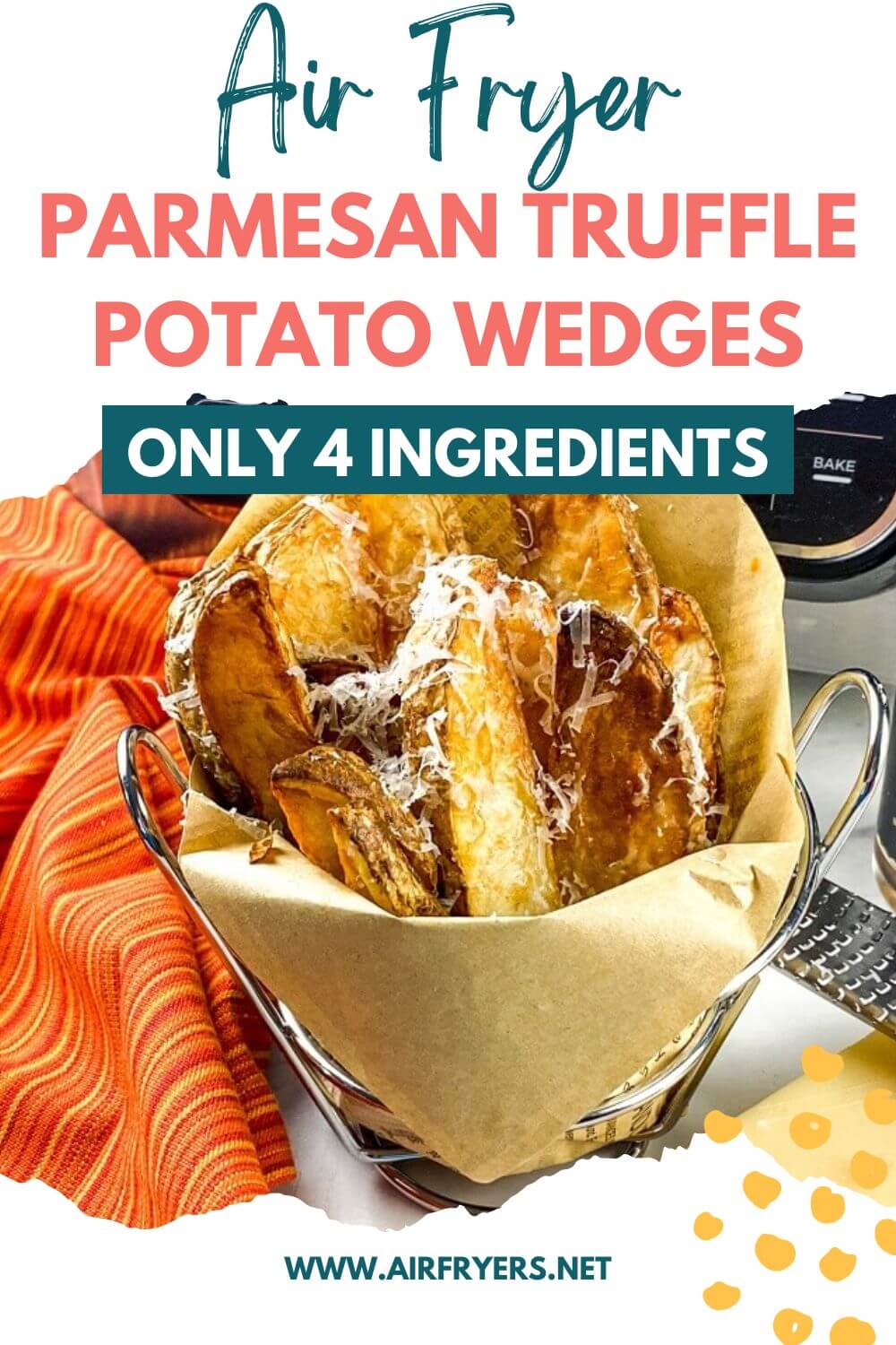 Air Fryer Parmesan Truffle Potato Wedges