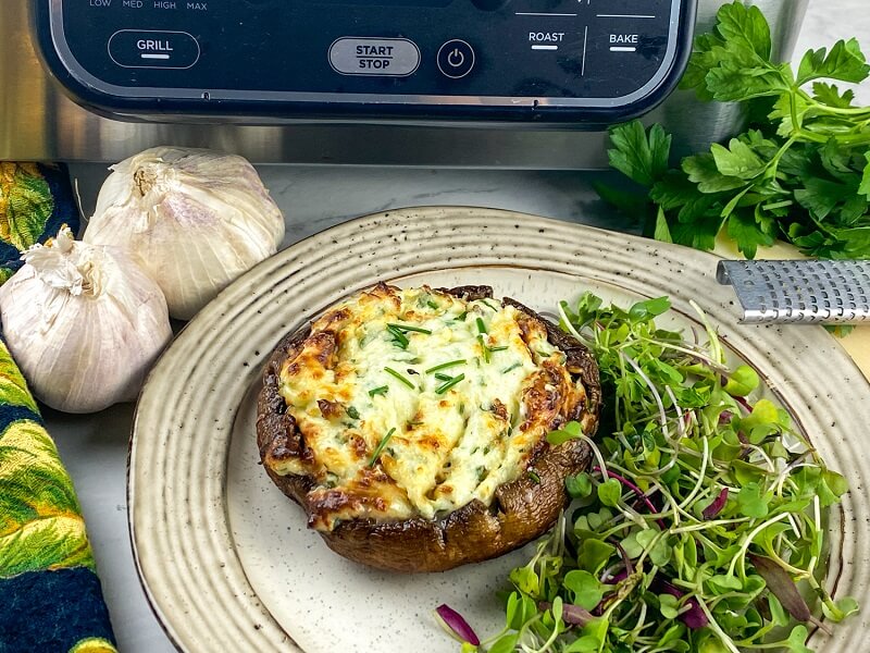 Air Fryer Stuffed Portobello Mushrooms